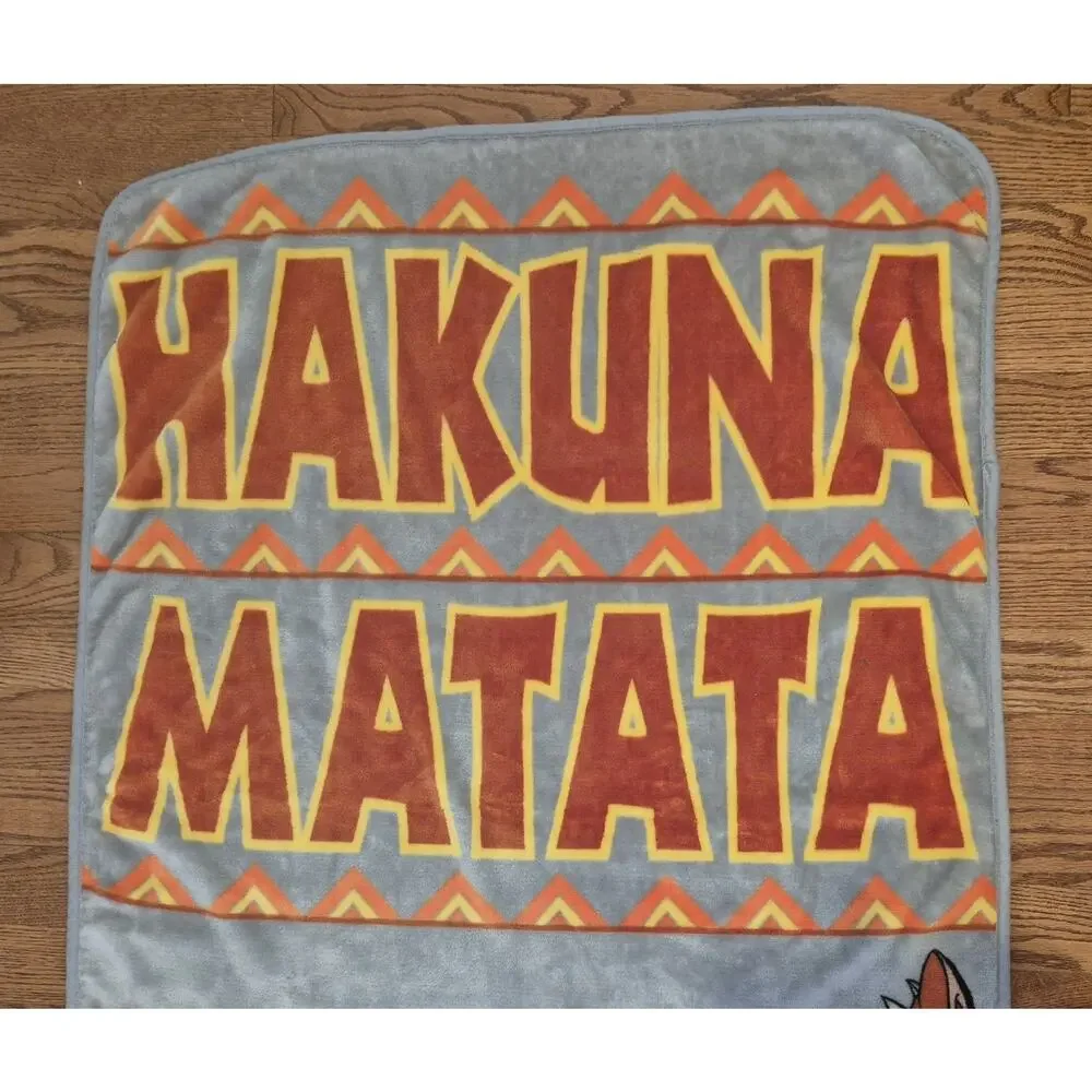Disney Lion King HAKUNA MATATA Fleece Throw Blanket 38x52